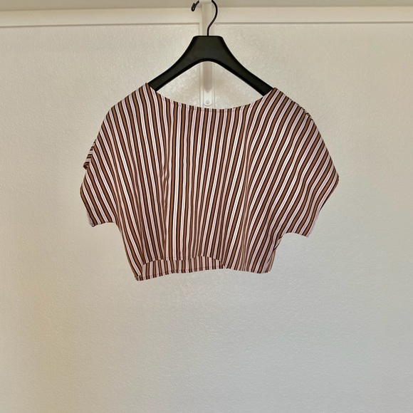 NWT EXPRESS pin striped crop - Picture 2 of 3